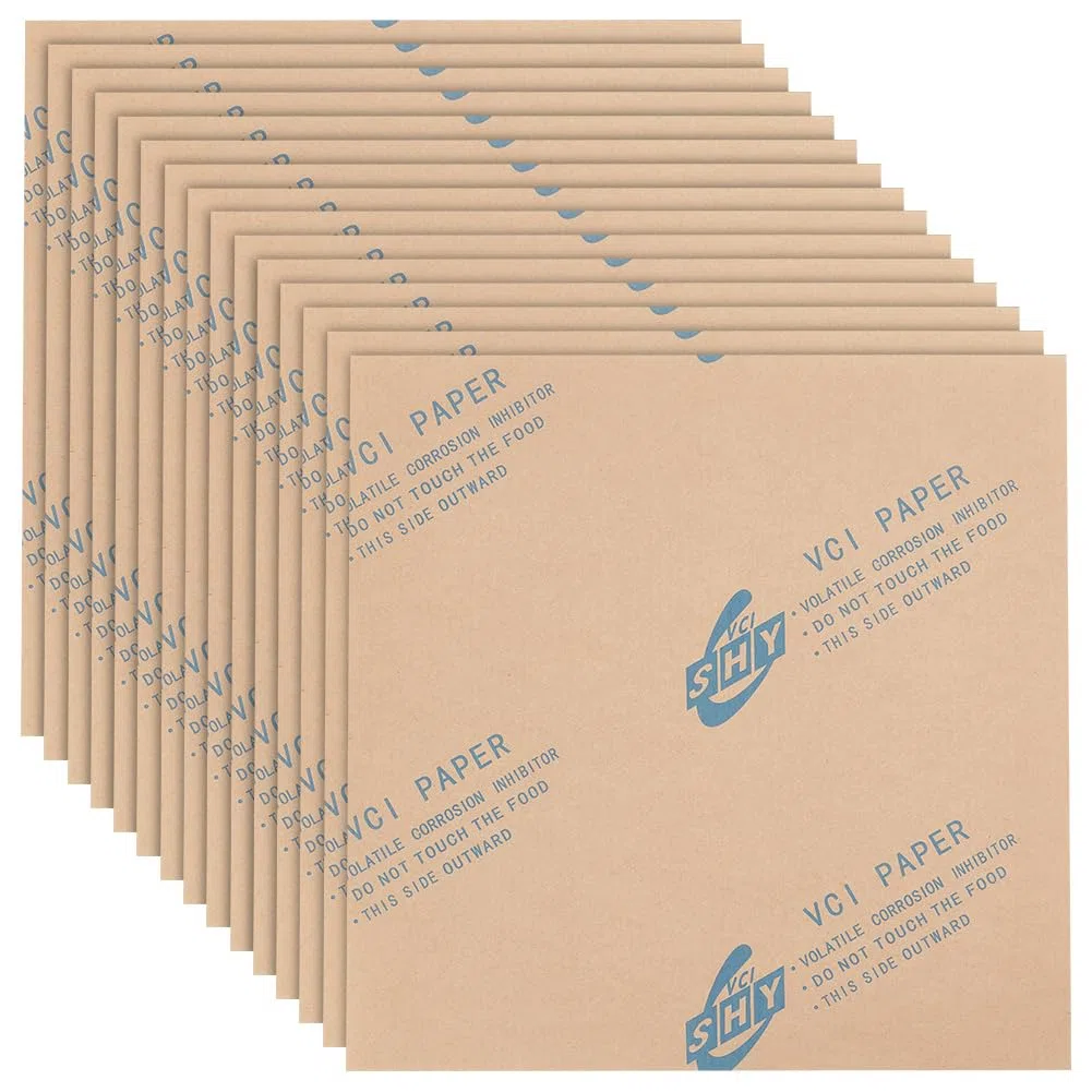 BENECREAT 60 fogli di carta antiruggine, 25 x 25 cm, spessore 0,1 mm, per proteggere gioielli, metallici, strumenti elettronici e musicali