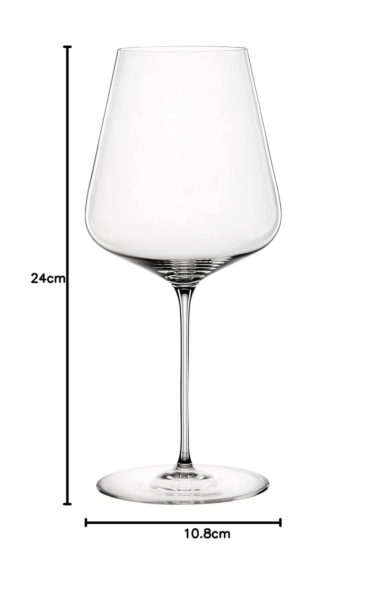 Spiegelau & Nachtmann - Set di 2 calici con panno per lucidatura, vetro cristallo, Definition (bicchieri da bordeaux)