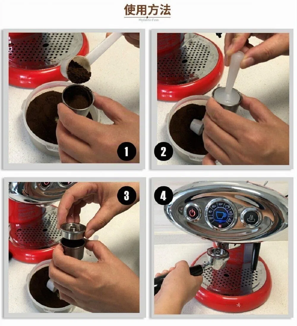 Capsule di caffè riutilizzabili in acciaio inossidabile per caffettiera Illy (acciaio inossidabile)