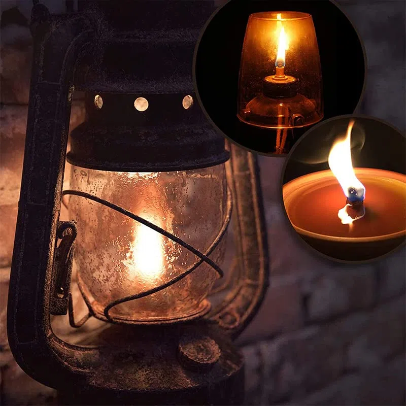 Virsus Stoppini in Cotone Per Fiaccole a Olio 1313, corde lunghe 22 cm, Stoppino di Ricambio pe Lampada, per torce da giardino, torce in bambù, Fiaccole, Fai da Te (72)