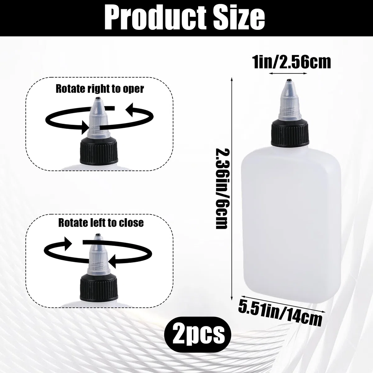 Ptwola 2 piccole bottiglie per condimenti, in plastica, a prova di perdite, ricaricabili, per salse, insalata, olio, ketchup, senape, cucina
