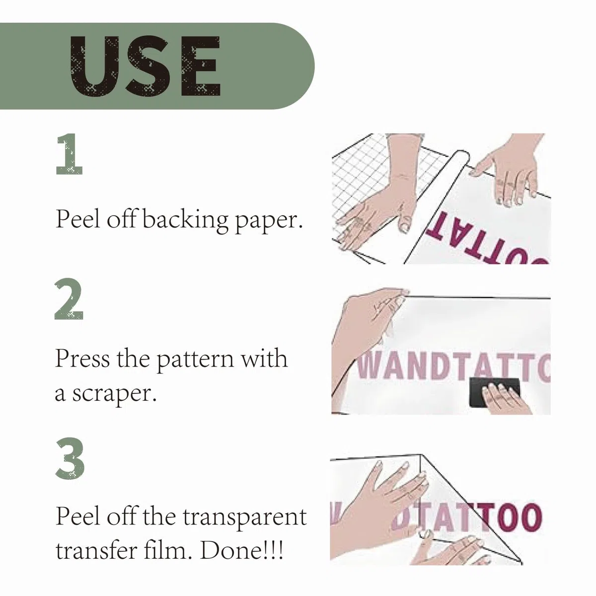 4 PCS Adesivo Decorativo per Porta e Bagno, Decalcomanie per Mobili, Adesivi Decorativi per Mobili, Decalcomanie da Parete autoadesive Floreali per bagni e Toilette per Camera da Letto, Adesivi per WC