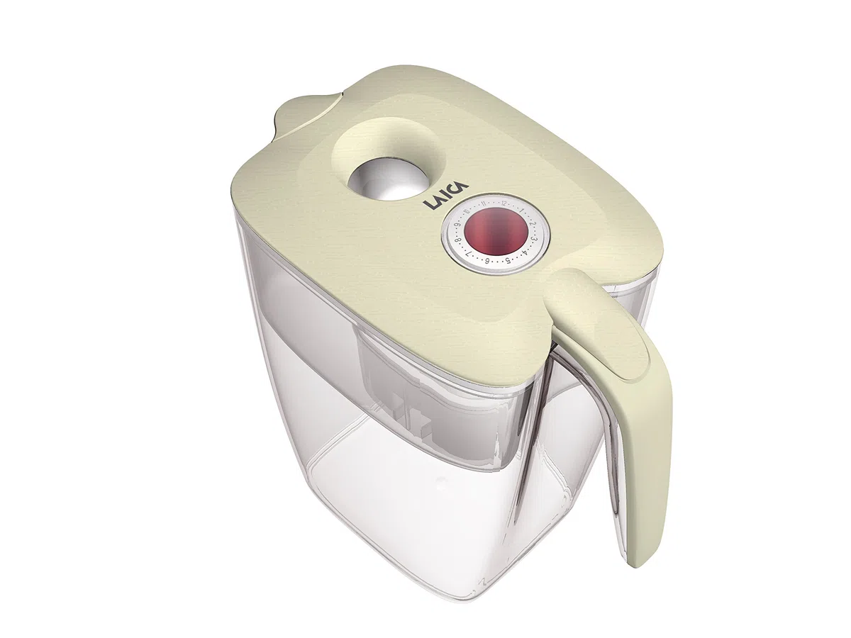 Laica Caraffa Filtrante BIG Roma - Bianco - 3,7L - 1 Filtro bi-flux incluso, Preserva i sali minerali e Riduce le sostanze indesiderate - Capacità XXL - Timer Manuale- Sicurezza Made in Italy