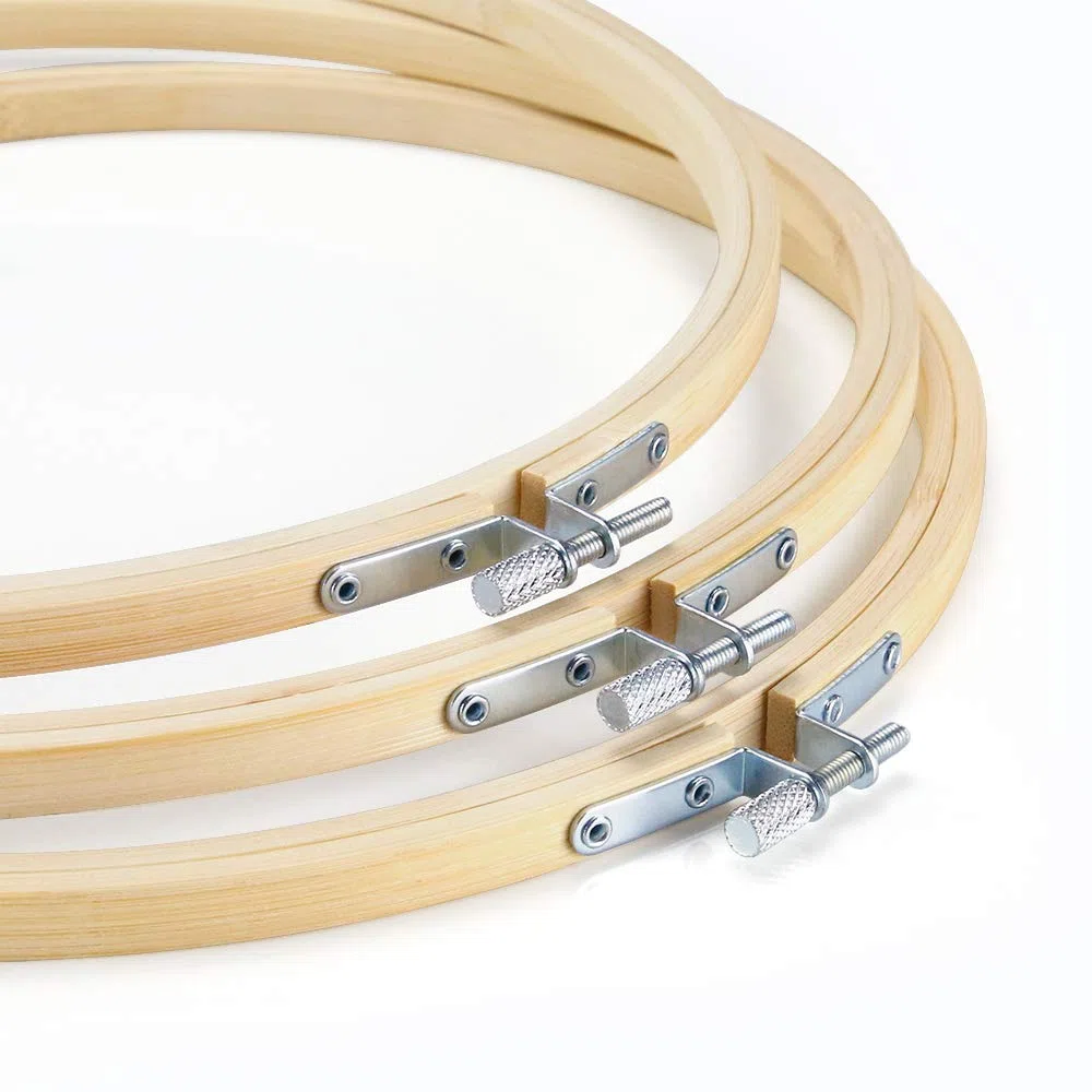 Caydo 3 pack 30cm cerchio cerchio del cerchio del ricamo in legno per cucito artigianale pratico