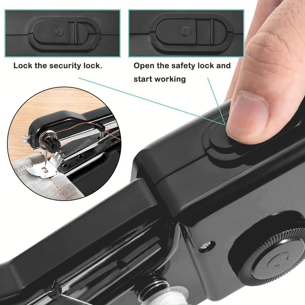 Infila Ago a Mano Portatile Infila Aghi Macchina da Cucire Manuale con Kit Cucito Completo Strumento per Cucire Facile da Usare per Casa Viaggio Riparazioni Rapide (Nero)