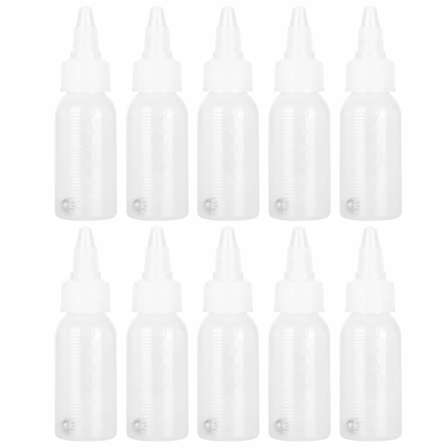 Bottiglietta per Vernice 30ml, Contenitore Anticorrosione per Pigmenti, Misura e Ricarica Facile - Set da 10 Pezzi