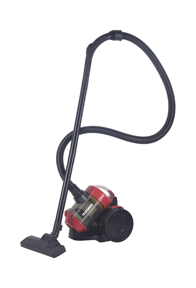 Telefunken M07215, aspirapolvere a traino senza sacco, 800 Watt, capacità 2 litri, filtra HEPA lavabile, cavo alimentazione 4 metri, accessori inclusi