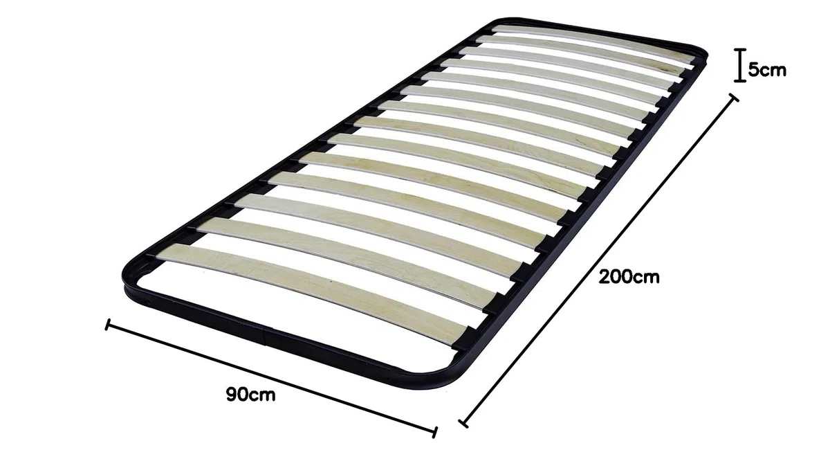 DOLCI SOGNI Rete Letto Singolo 90x200, Struttura Letto Singolo Senza Piedi, Rete Singola Doghe di Legno Pratica e Stabile, Rete Singola Doghe 90x200 da Incasso - 100% Made in Italy