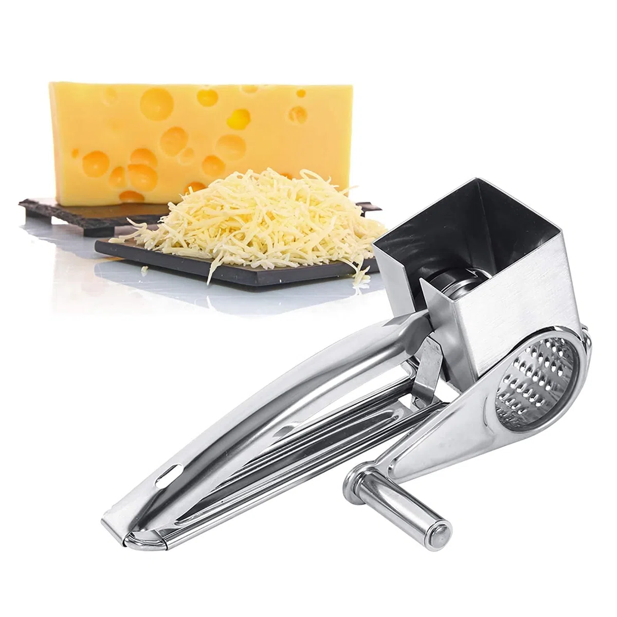 Grattugia Rotativa Per Formaggio, Grattugia Per Parmigiano Manuale in Acciaio Inossidabile Con 1 Strumento Manuale, Alimenti Grattugia Manuale Manovella Per Formaggio Destrimani E Mancini