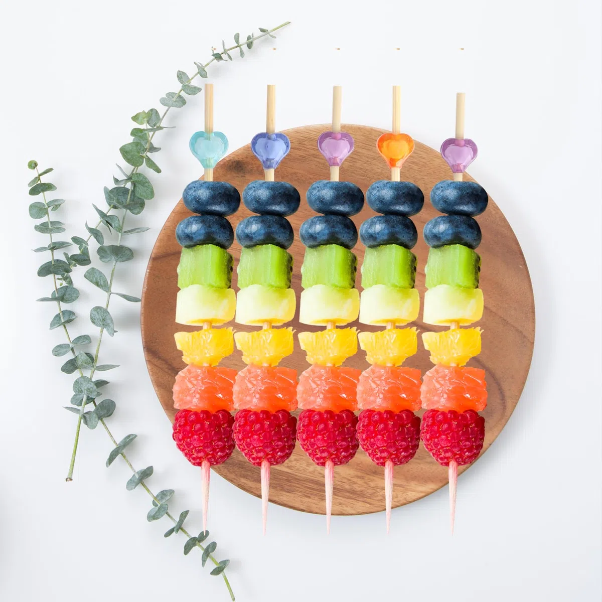 Stuzzicadenti Decorativi, 200 Bastoncini da Cocktail in Bambù, 12 cm, Stuzzicadenti per Aperitivi, Spiedini, in Bambù, per Decorazioni per Feste, Plettri Decorativi per Buffet