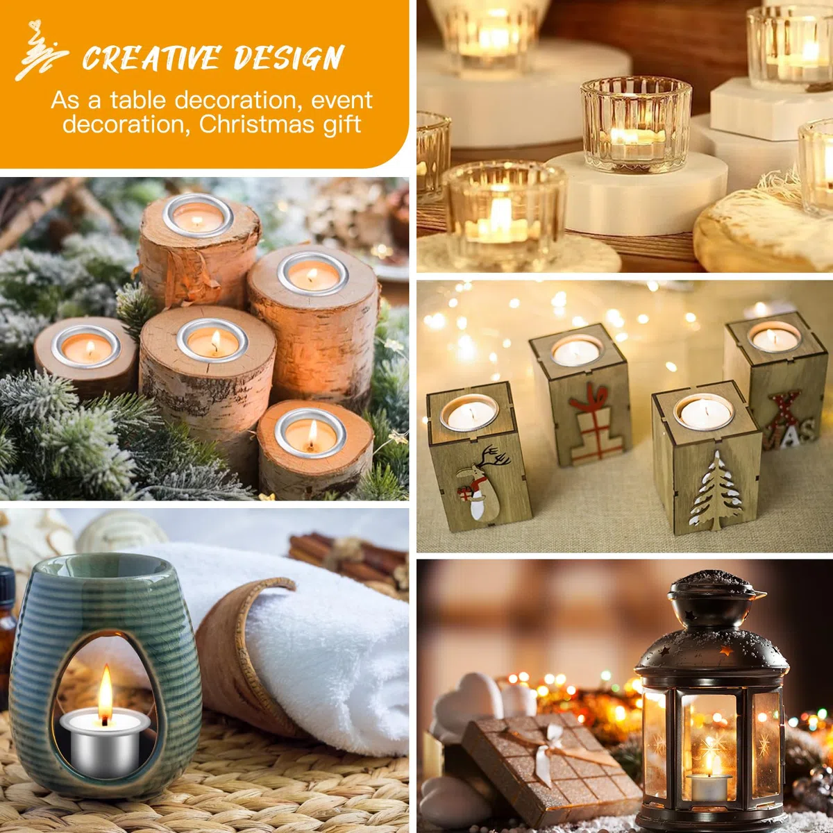 24 Pezzi Candele Portacandele in Metallo, Mini Alluminio Candelabro Decorazione Inserti per Candele, Candelabri Natalizi Inserto Portacandele per Candele da Tavola, Candele ad Albero DIY