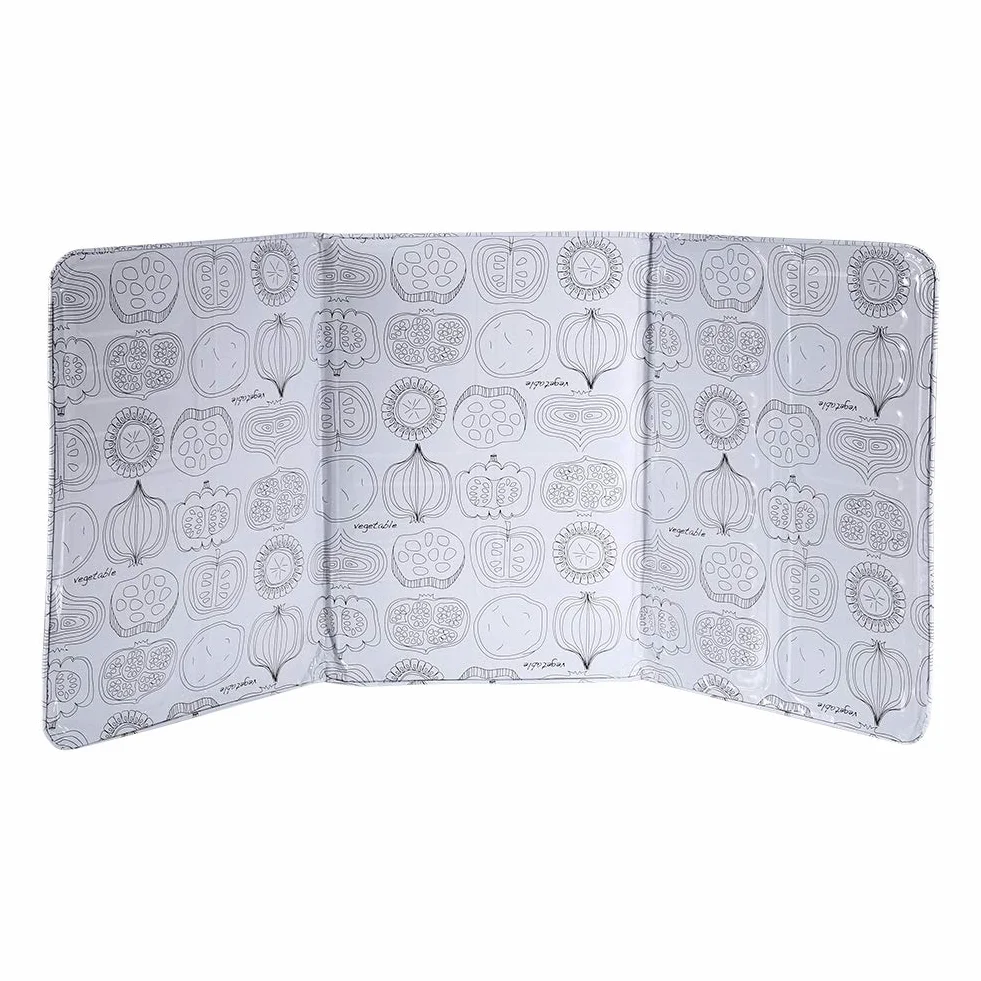 Greensen Paraspruzzi Pieghevole per Fornelli a Gas, Schermo Antispruzzo con Motivo Floreale, 39 x 84 cm