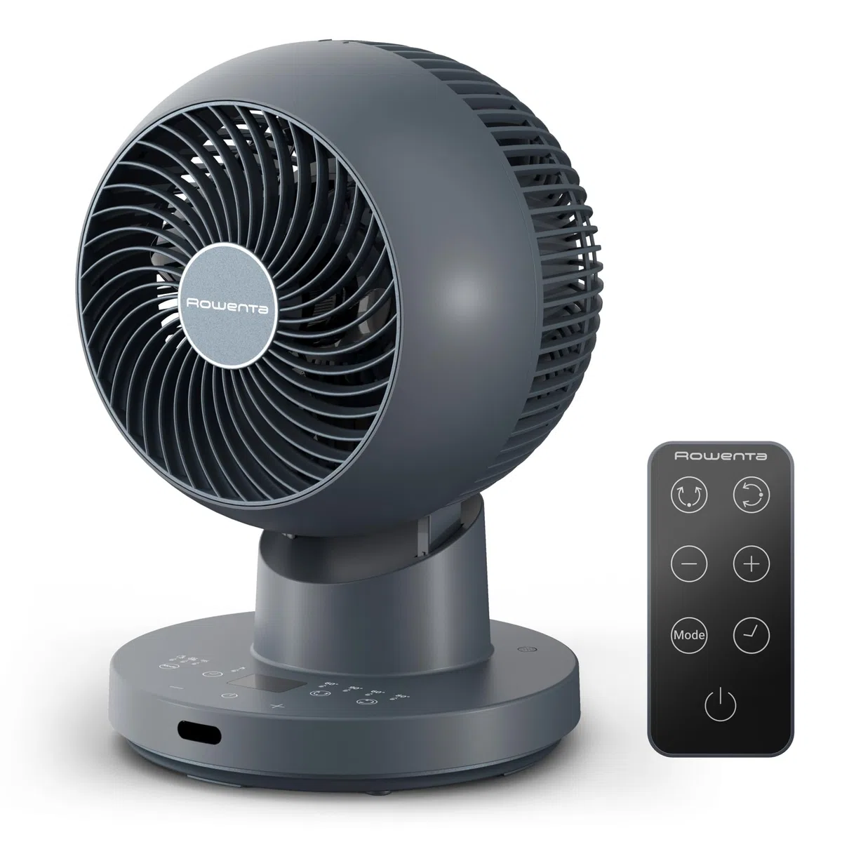 Rowenta Turbo Swift Compact, Ventilatore da Tavolo Silenzioso a 3 Modalità e 12 Velocità, con Modalità Silent Night, Oscillazione Multidirezionale, QV5041F0