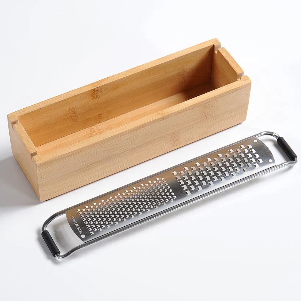 Kesper 58060 Grattugia Parmigiano con Contenitore, bambù