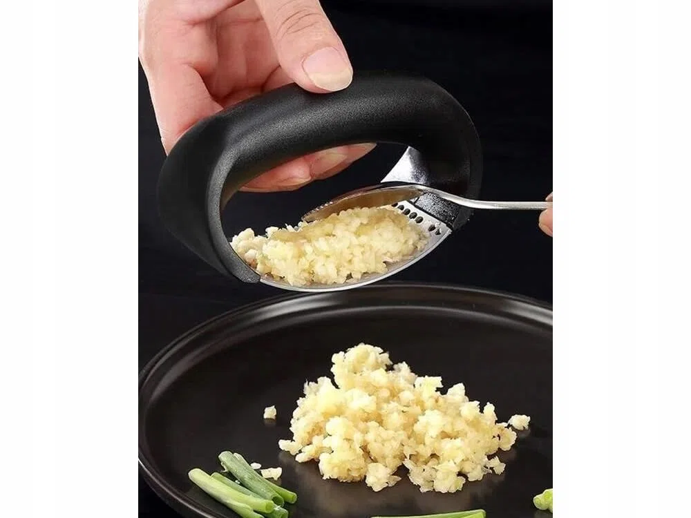 Pressa per aglio manuale - Frantoio per aglio e verdure per la cucina | Spremiagrumi aglio - Pratico utensile da cucina | Tritatutto - Pressa - Schiacciapatate | Inox