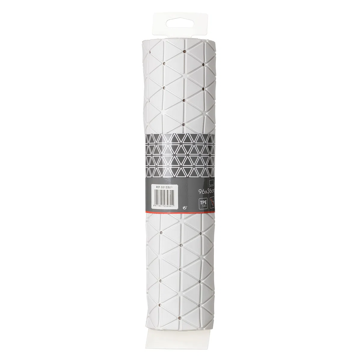 TATAY Tappetino Antiscivolo da Doccia o Vasca, Gomma SBS - TP con 126 ventose, Rettangolare, Design a Diamante, Bianco. Dimensione 97 x 36 cm
