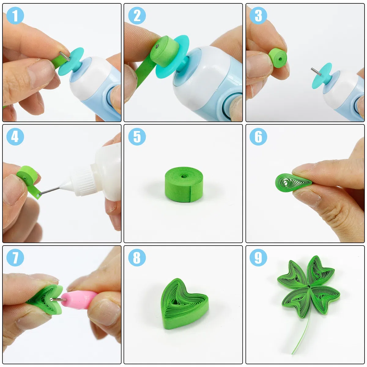 Penna Elettrica per Quilling Carta, 2 in 1 Quilling Elettrico Penna Strumento per Quilling Principiante, Quilling Penna Elettrico