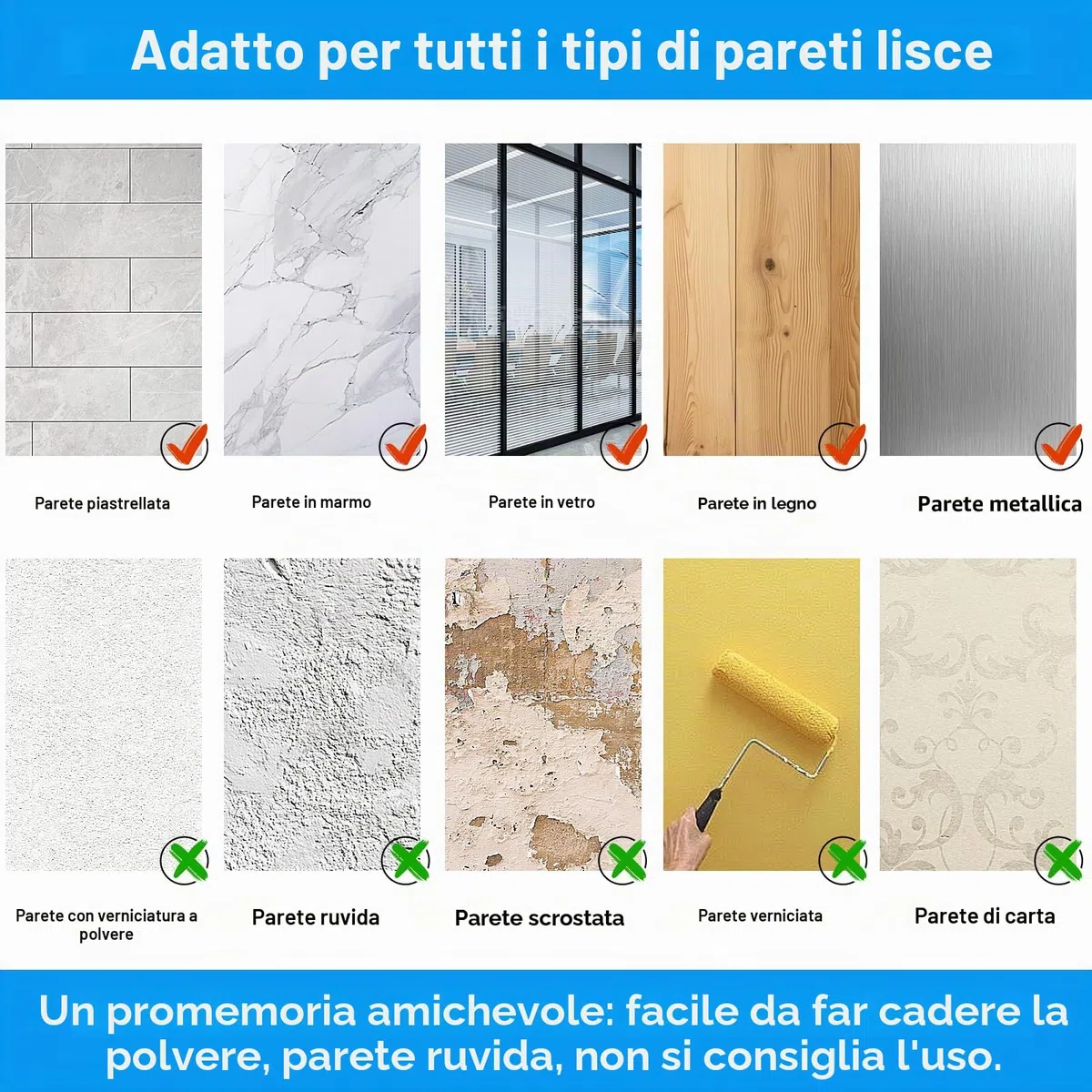 Set di 12 cornici magnetiche adesive A4 pieghevoli con chiusura magnetica,cornice magnetica autoadesiva,Adatto per la decorazione delle pareti della cucina e della camera da letto