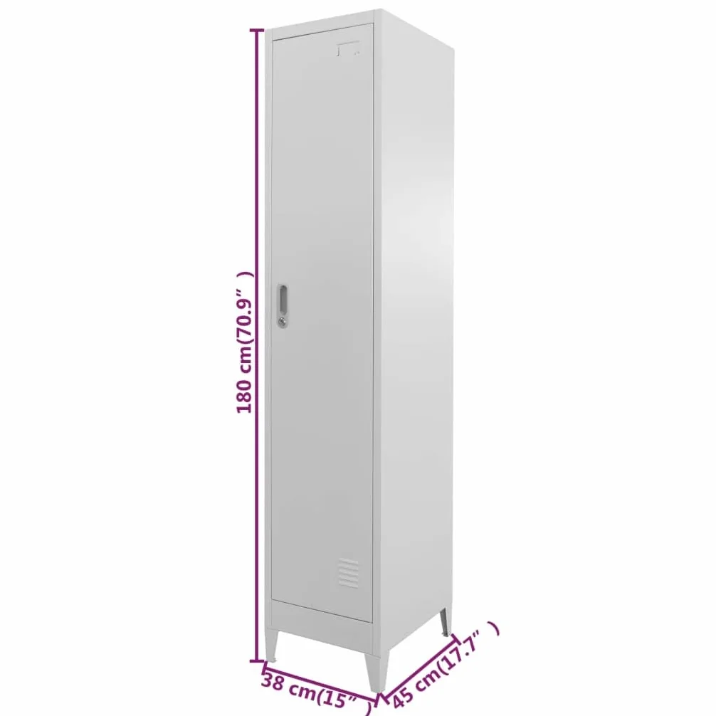 vidaXL Armadio a casellario, 38 x 45 x 180 cm