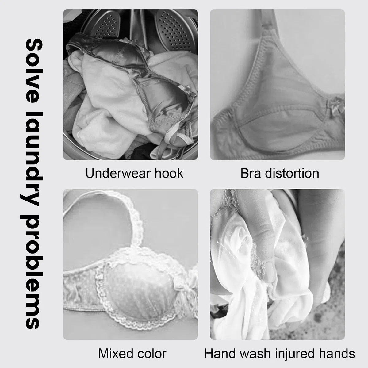 3 Pezzi Sacchi Salva Reggiseno per Lavatrice, Sacchetti Bucato ad Asciugatura Rapida in Lavatrice, Proteggi Reggiseno con cerniera, Sacchetti Lavatrice Biancheria per Reggiseni e Bralette
