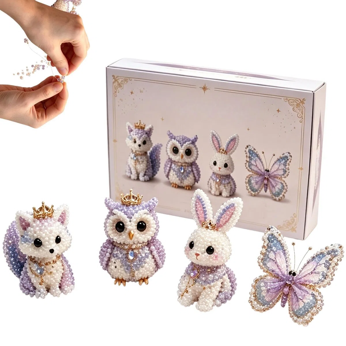 Perline Kit Fai Da Te, Squisito Fantasia Kit Perline Creare Animali 3D, Hobby Creativi Adulti & Bambini per Principianti E Appassionati Di Bricolage, Con Istruzioni
