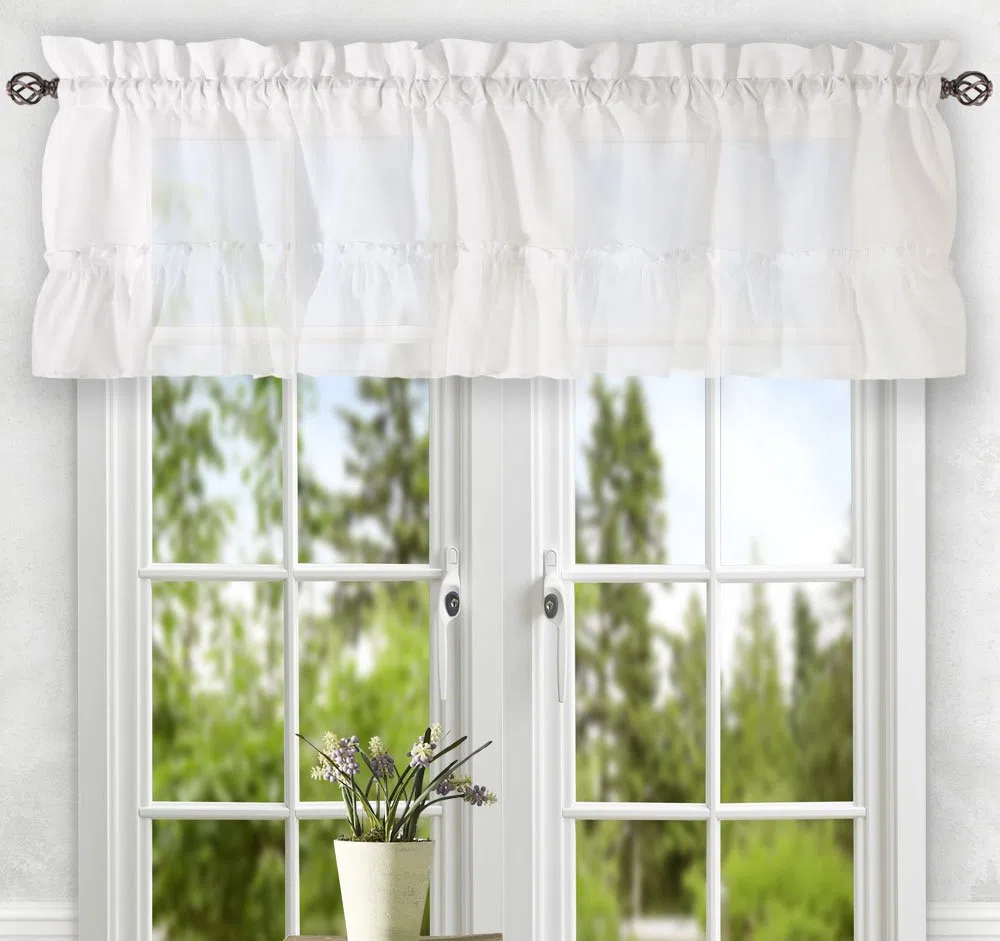 Ellis Curtain Stacey - Mantovana per Palloncini, 152,4 x 38,1 cm, Colore: Bianco