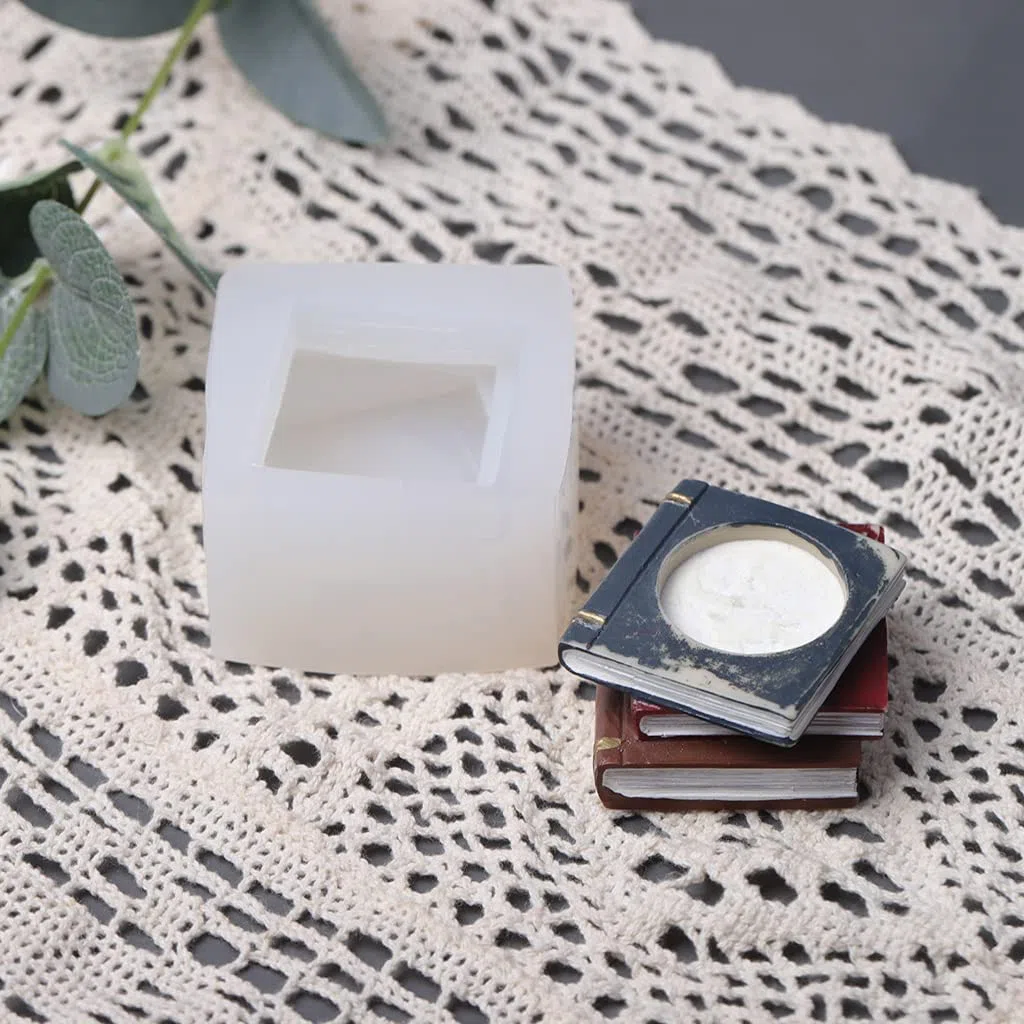 Stampo in silicone a forma di libro 3D per realizzare candele, stampi per gesso, caramelle, torte, cioccolato, strumento per decorare