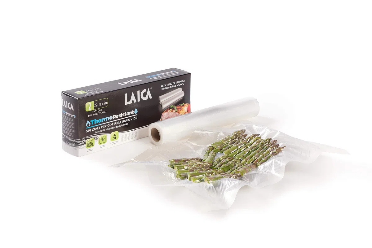 Laica TR2000 Rotoli Sottovuoto per Cottura Sous Vide e Conservazione Alimenti, Plastica