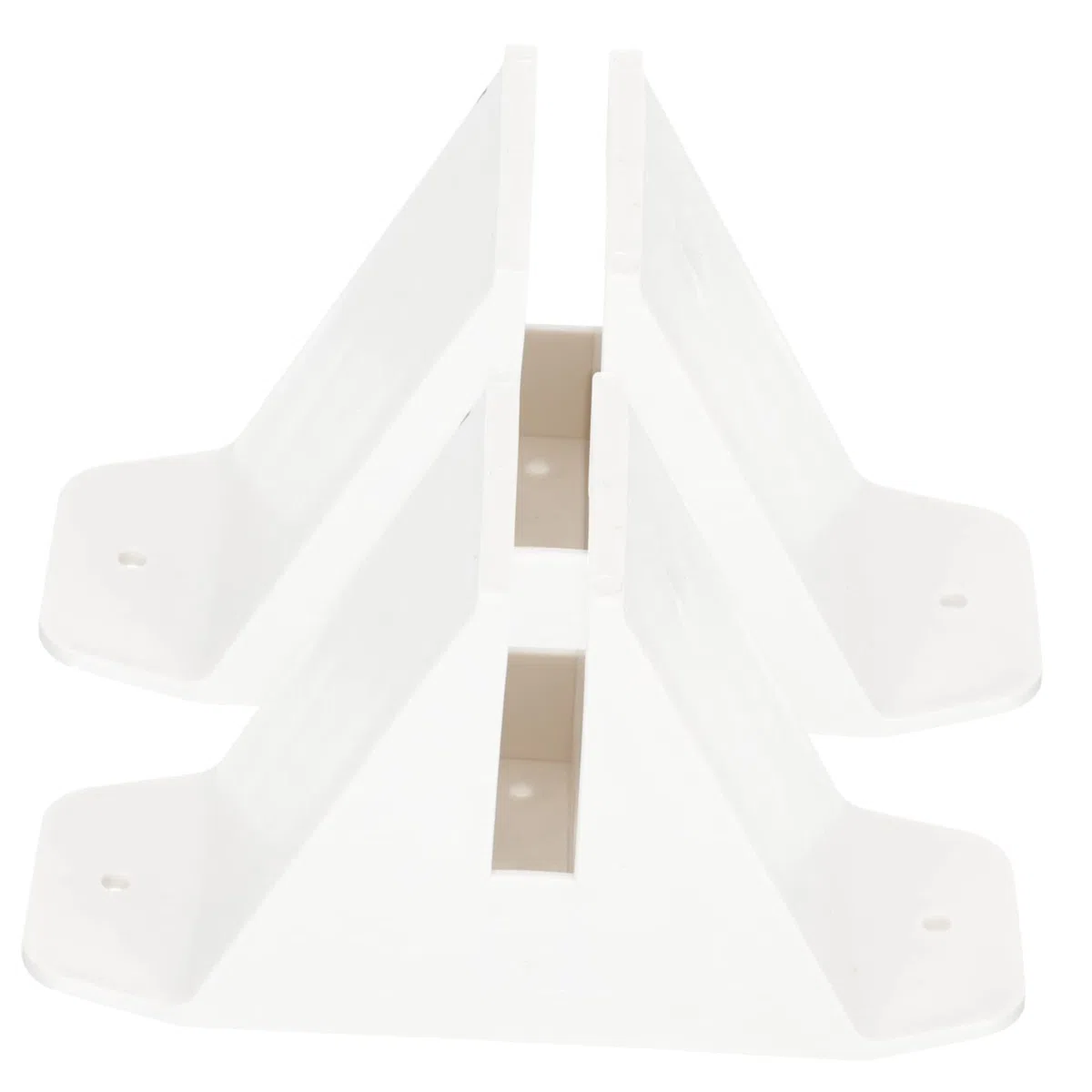 2 Pz Base Dello Schermo Base Divisoria Con Base in Legno Supporto Per Base Divisoria Piedini Del Pannello Dello Schermo Bianca Partitore Di Tensione All'aperto Plastica Ufficio