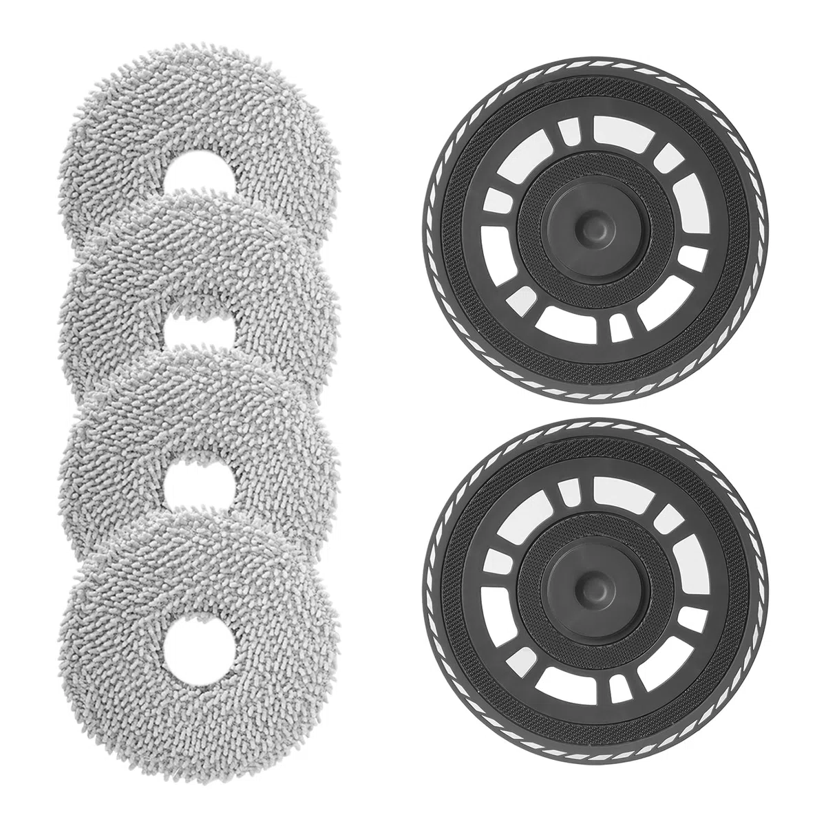 4 Panni Mocio con 2 Supporti di Ricambio per Dreame L10S Pro Ultra Heat / L10S Ultra Gen 2 / L20 Ultra Accessori / L40 Ultra / X40 Ultra / X40 Master Ultra, Supporto di Ricambio Riutilizzabile