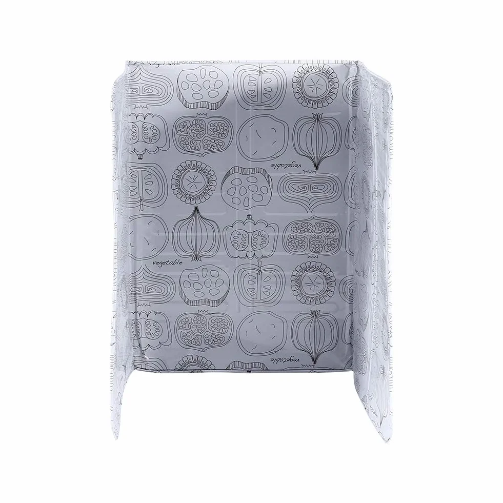 Greensen Paraspruzzi Pieghevole per Fornelli a Gas, Schermo Antispruzzo con Motivo Floreale, 39 x 84 cm