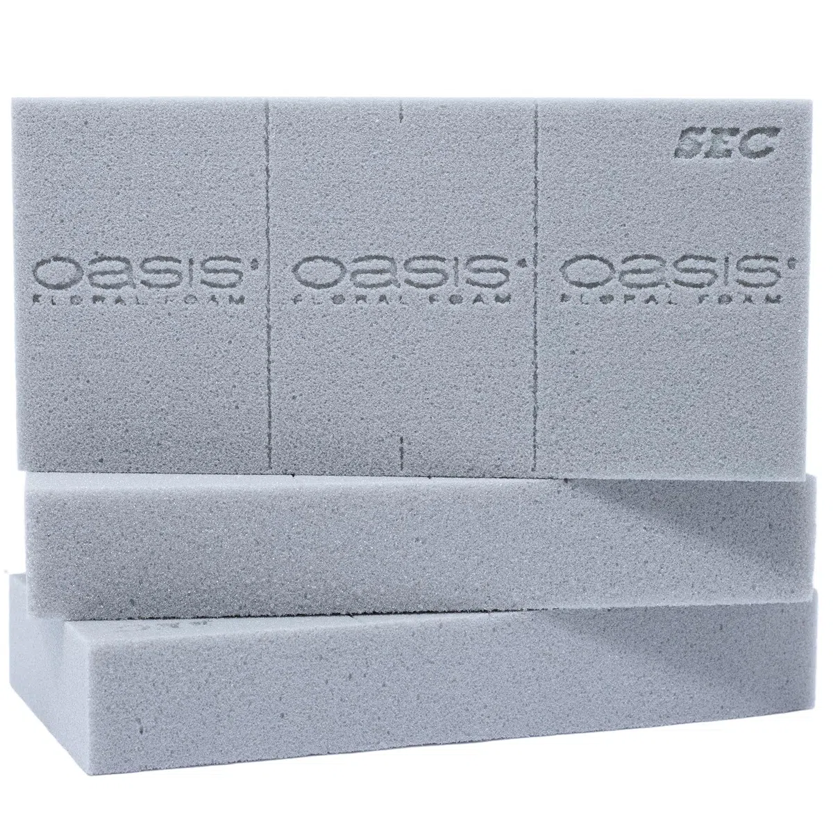Flowerbox Oasis® - 3 schiume originali SEC per composizioni con fiori secchi, 23 x 11 x 7,5 cm, in schiuma secca, per matrimonio, compleanno, chiesa, mattoni