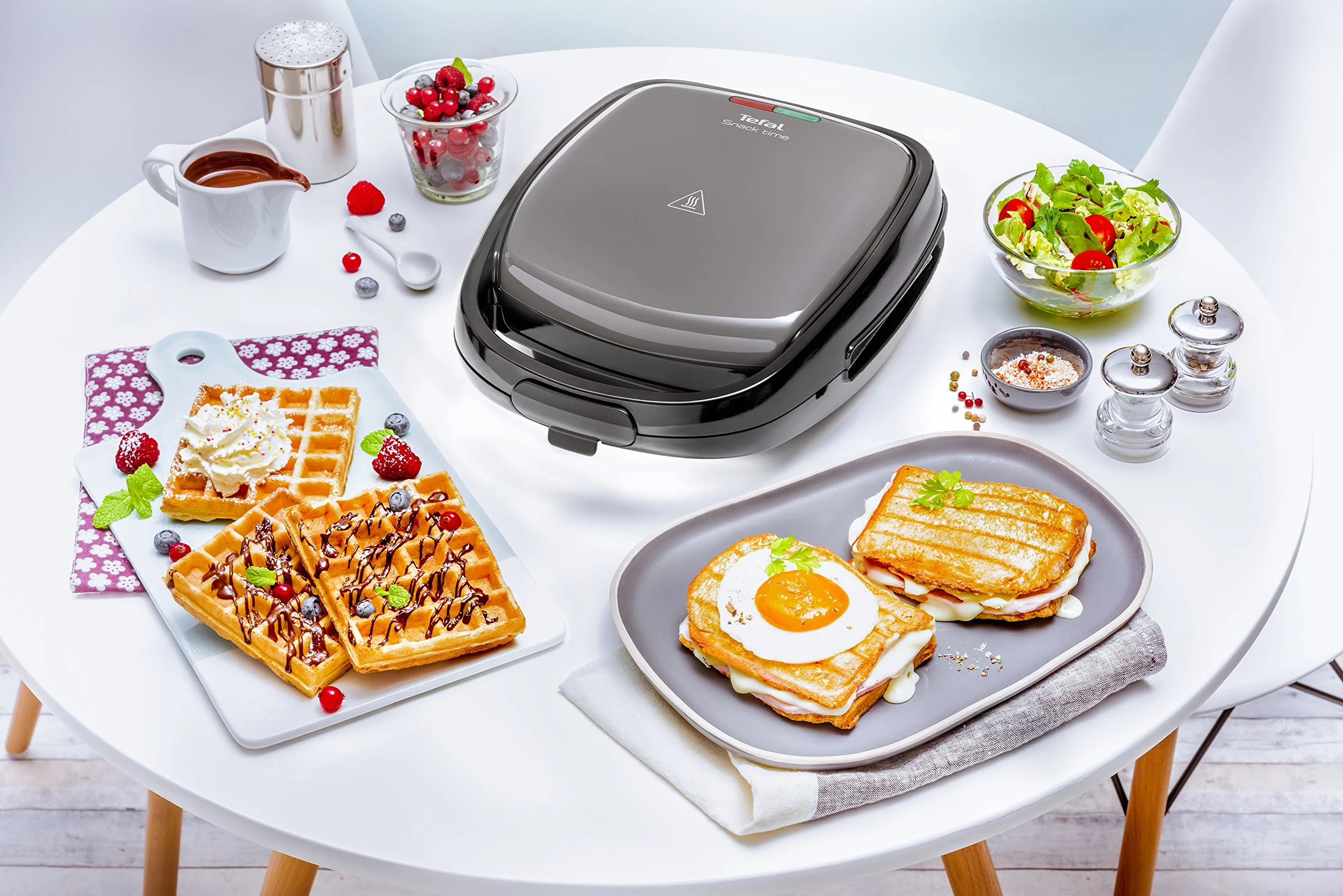 Tefal SW341B tostiera 700 W Nero, Grigio (Tefal Snack Time SW 341B grau / schwa)