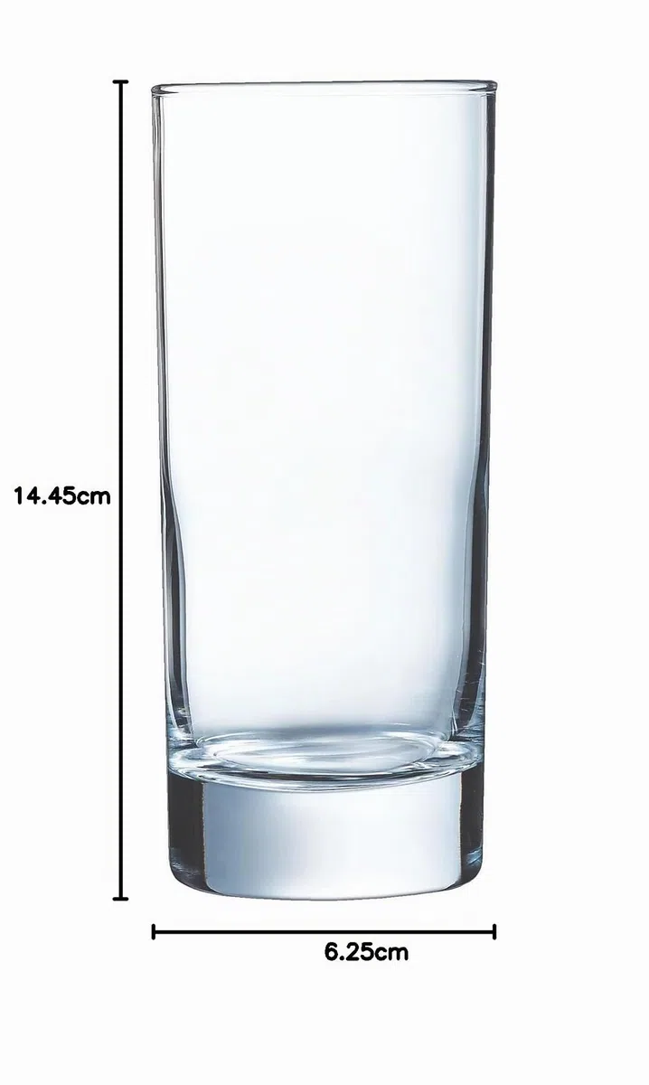Arcoroc - Collezione Islanda - 6 bicchieri alti 29 cl in vetro - Uso professionale - Ideale per longdrink - Imballaggio rinforzato, adatto per la vendita online