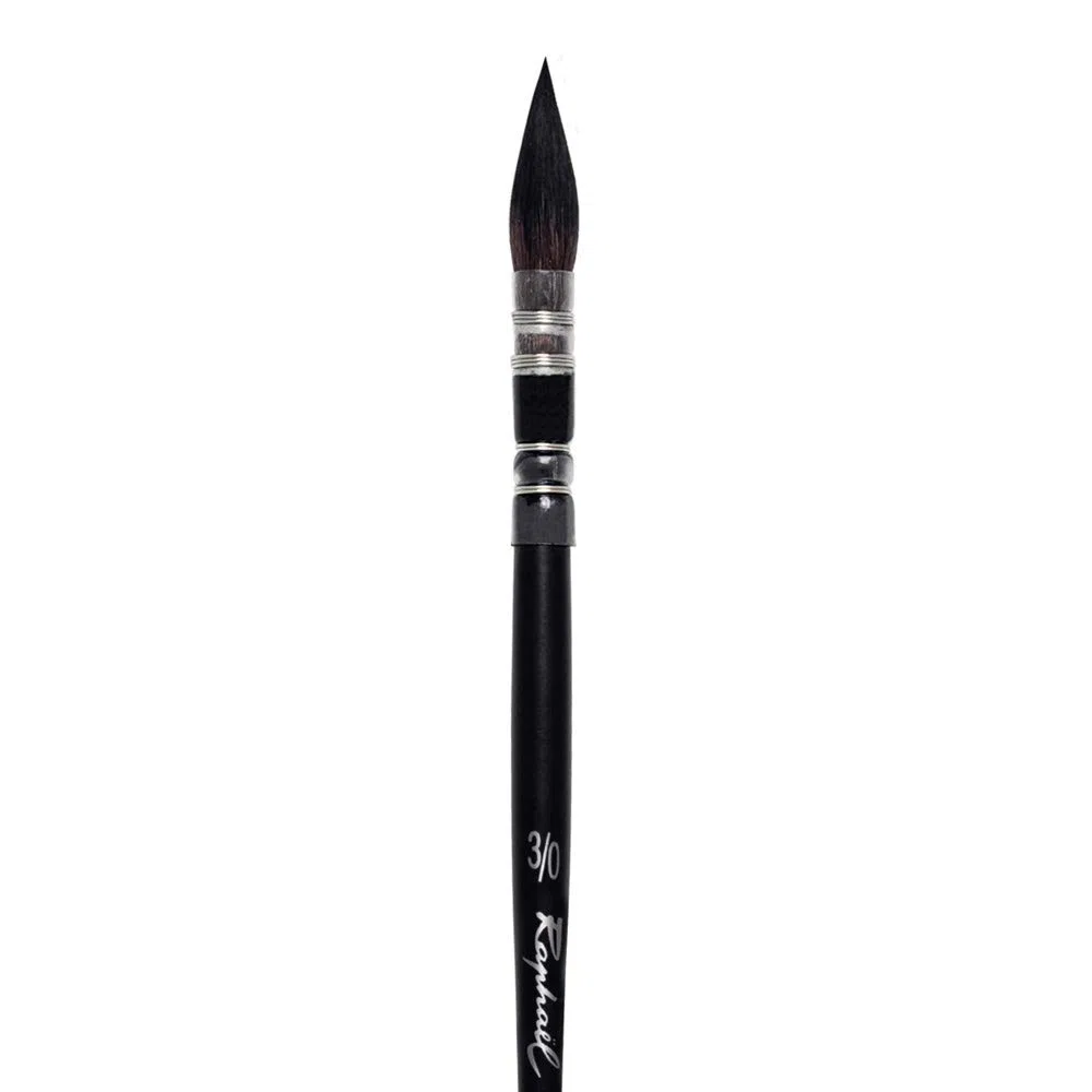 Raphael SoftAqua Synthetic, Watercolor Brush, Series 805, Quill, Size 3/0