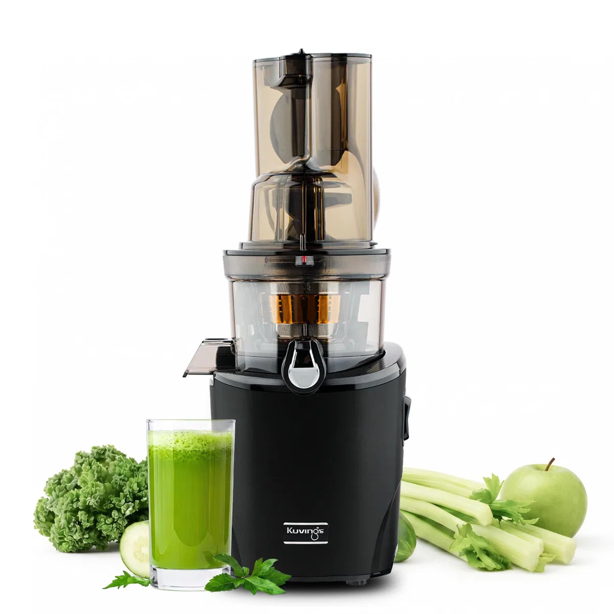 Kuvings - Estrattore di succo REVO830 - Doppio boccaglio, Sistema di taglio automatico - Nero