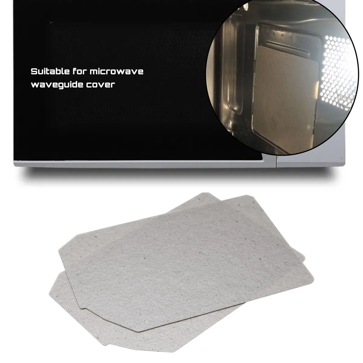 SG Store 4 Pezzi Coperture Guida d'onda Piastre Di Mica Foglio Forno A Microonde Copertura Protettiva Magnetron Parte Di Riparazione Compatibile Con Panasonic 125 Mm X 83 Mm