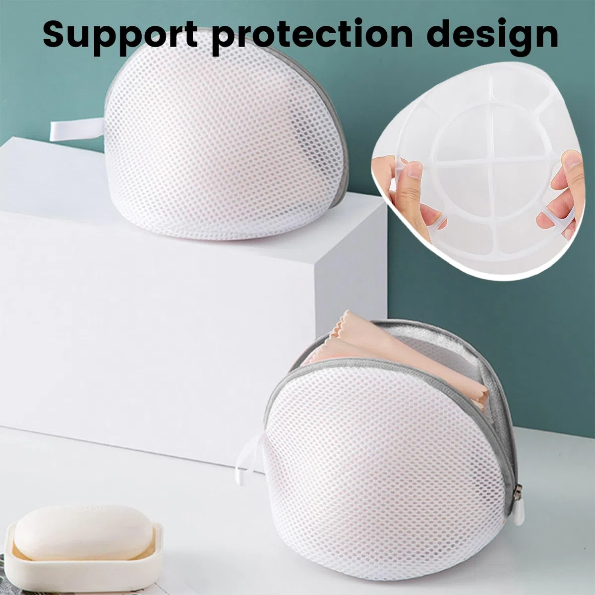 3 Pezzi Sacchi Salva Reggiseno per Lavatrice, Sacchetti Bucato ad Asciugatura Rapida in Lavatrice, Proteggi Reggiseno con cerniera, Sacchetti Lavatrice Biancheria per Reggiseni e Bralette