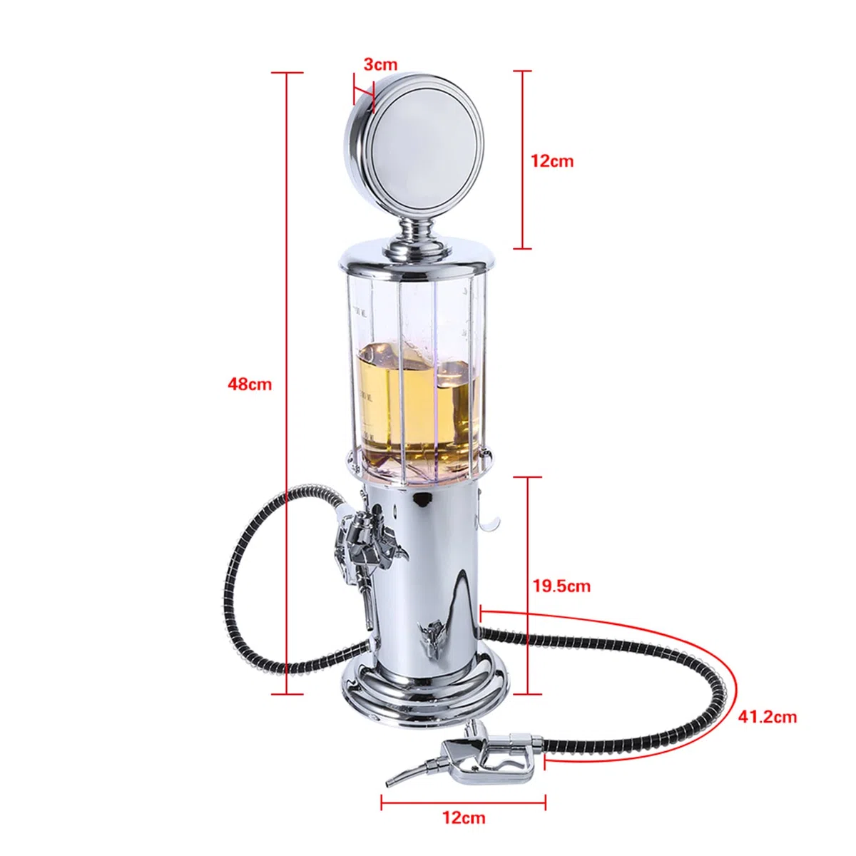 Tyenaza Distributore di liquori, distributore di birra bar metallo doppia pistola pompa a gas ugello birra vino liquore dispenser soda bevande versatore