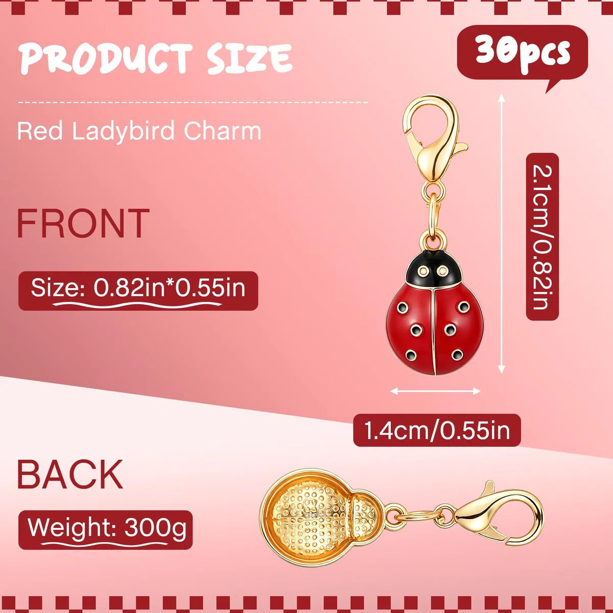 BBTO Portachiavi Coccinella Ciondolo Portafortuna Portachiavi Laurea Idee Regalo per Festa di Compleanno, Decorazione per Matrimonio Borse Bomboniere Laurea